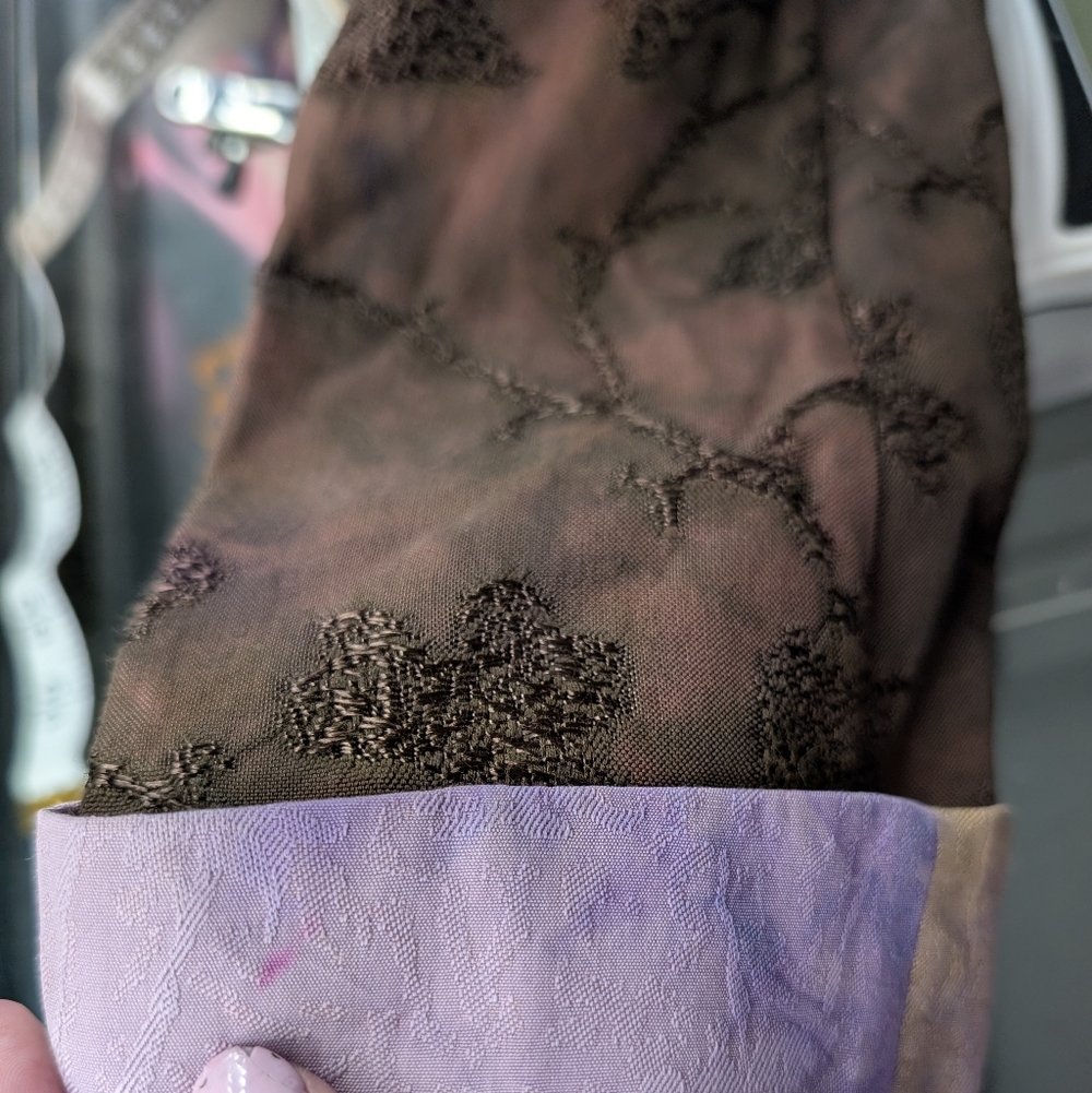 Vintage Chico’s Patchwork Jacket 0 Boho Artsy Man… - image 6